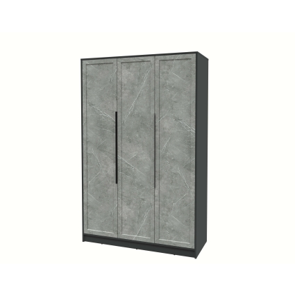 Шкаф распашной Тренд КТ-Ш3 (Антрацит ЛДСП/ Керамика ЛМДФ) Ш1360 В2128 Г547